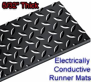 Diamond Plate Conductive Runner Mats